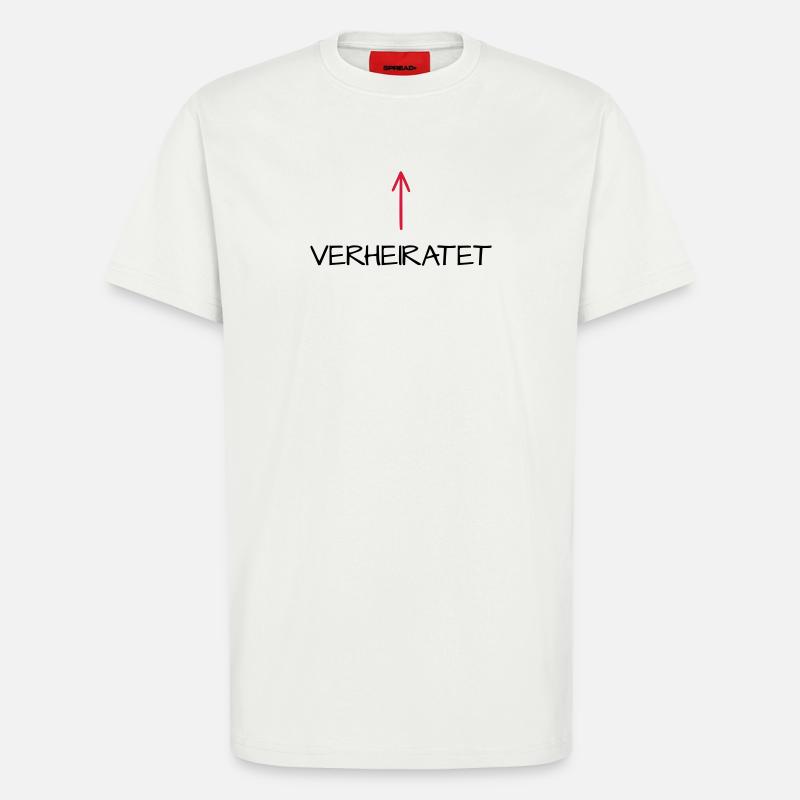 Verheiratet Pfeil Hochzeit Partnerlook - T-Shirt - made by SPREAD - OFF WHITE