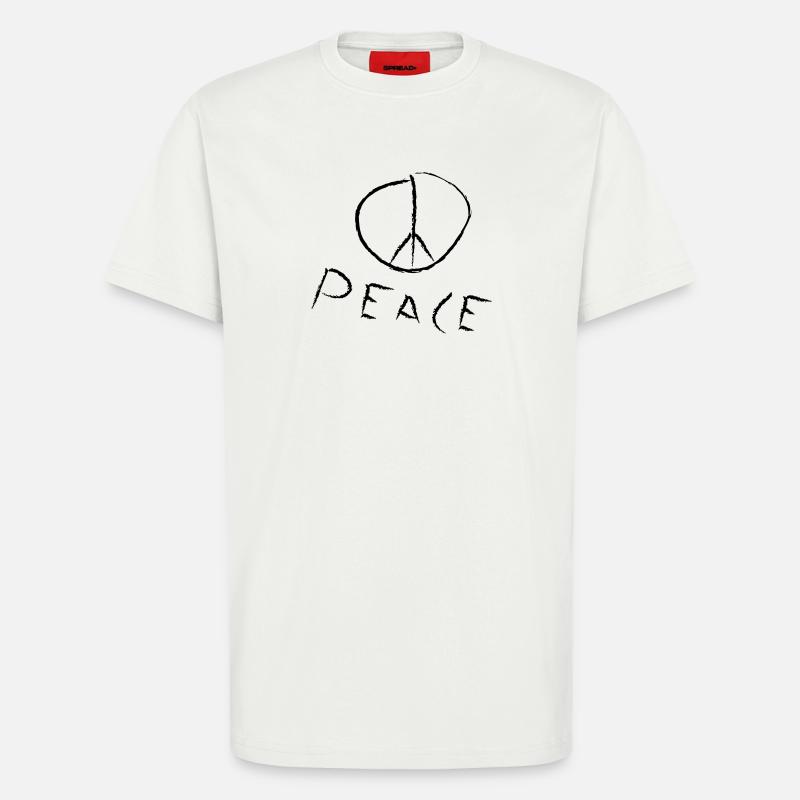 peace exit-shirt - T-Shirt - made by SPREAD - OFF WHITE