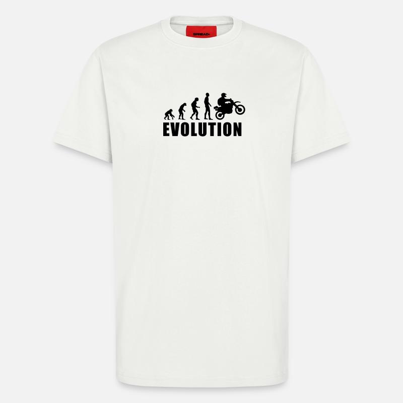 EVOLUTION Motocross Motorrad Geschenk - T-Shirt - made by SPREAD - OFF WHITE