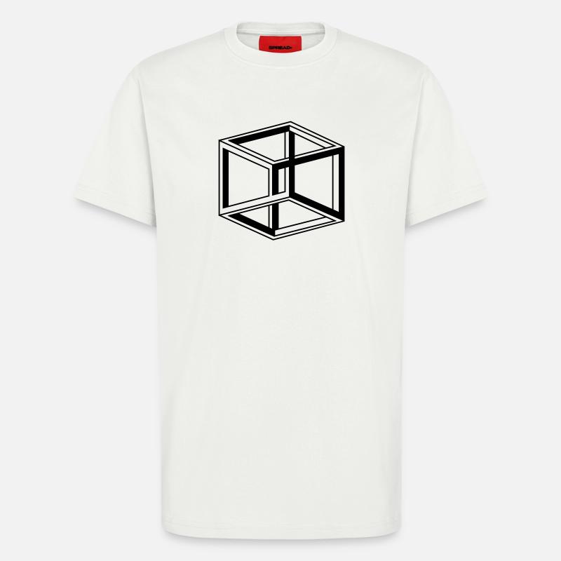kubus cube escher - T-Shirt - made by SPREAD - OFF WHITE