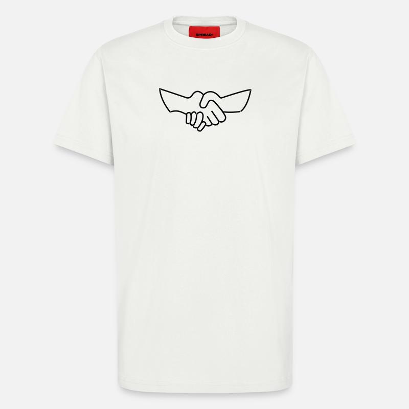 Hand shake -- ©roil - T-Shirt - made by SPREAD - OFF WHITE