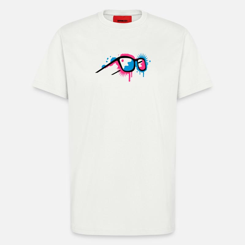 3D Brille im Graffiti Stil - T-Shirt - made by SPREAD - OFF WHITE