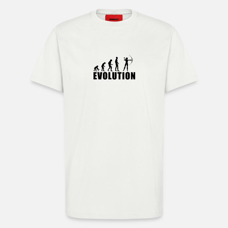 EVOLUTION BOGENSCHIESSEN Geschenk - T-shirt bio décontracté fabriqué en UE - OFF WHITE