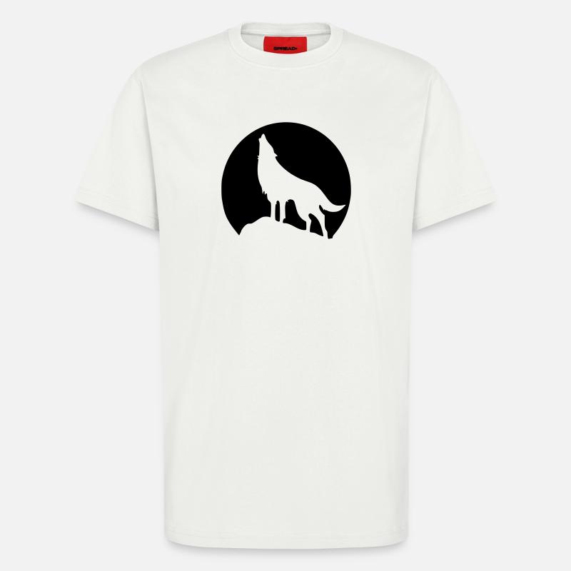 Wolf - Mond - T-Shirt - made by SPREAD - OFF WHITE