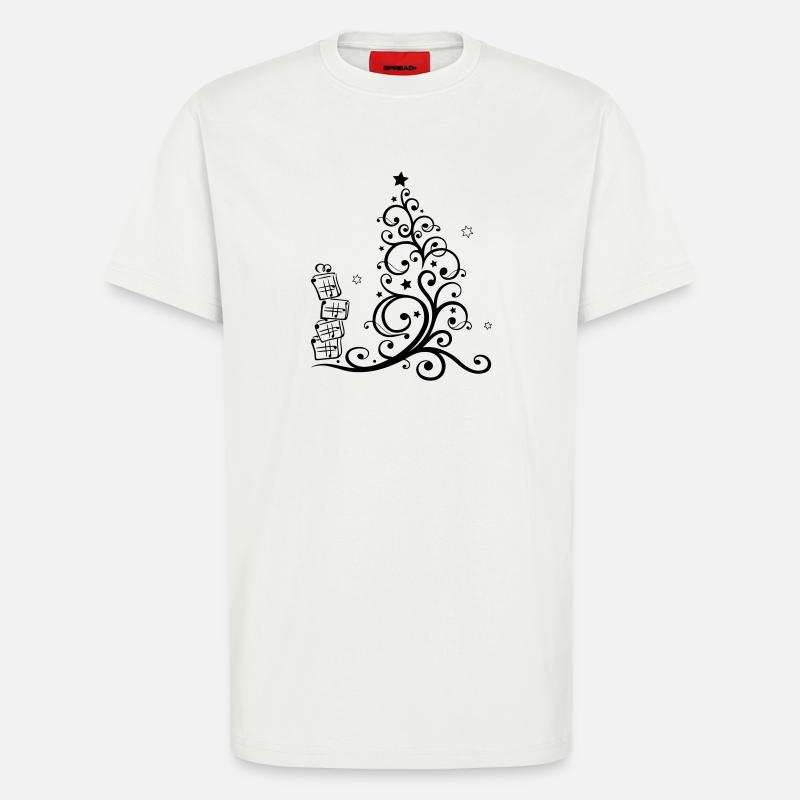 Weihnachtsbaum mit Geschenken und Sternen - T-Shirt - made by SPREAD - OFF WHITE