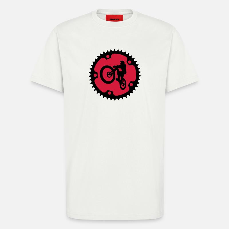 VTT VTT Jump Chainring - T-shirt bio décontracté fabriqué en UE - OFF WHITE