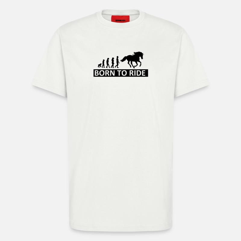 Born to Ride Pferd - T-Shirt - made by SPREAD - OFF WHITE