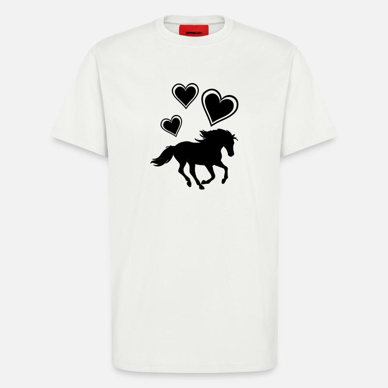 Pferd Herzen - T-Shirt - made by SPREAD - OFF WHITE