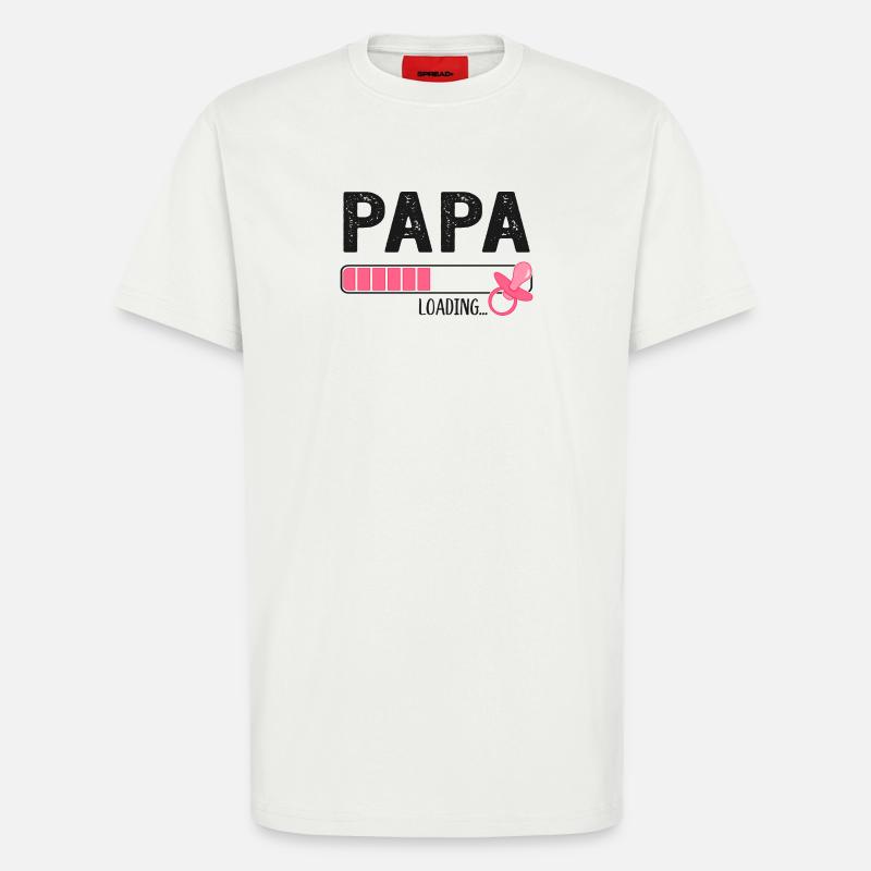 Papa Loading Werdender Vater Schwangerschaft - T-Shirt - made by SPREAD - OFF WHITE