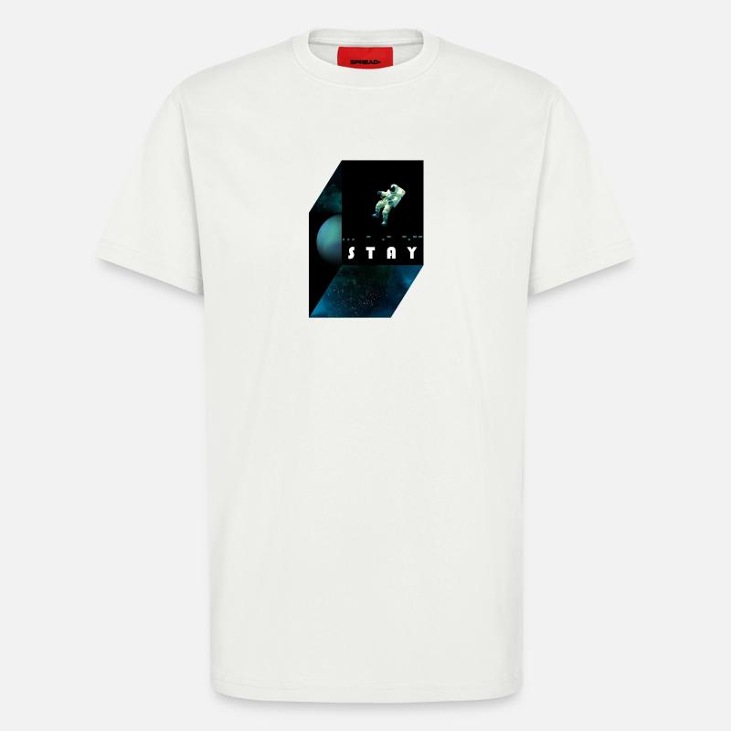 stay / morse code - T-Shirt - made by SPREAD - OFF WHITE