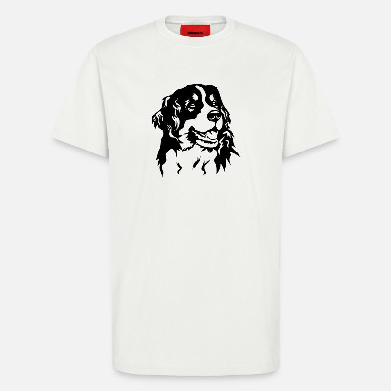 Berner Sennenhund Kopf - T-Shirt - made by SPREAD - OFF WHITE