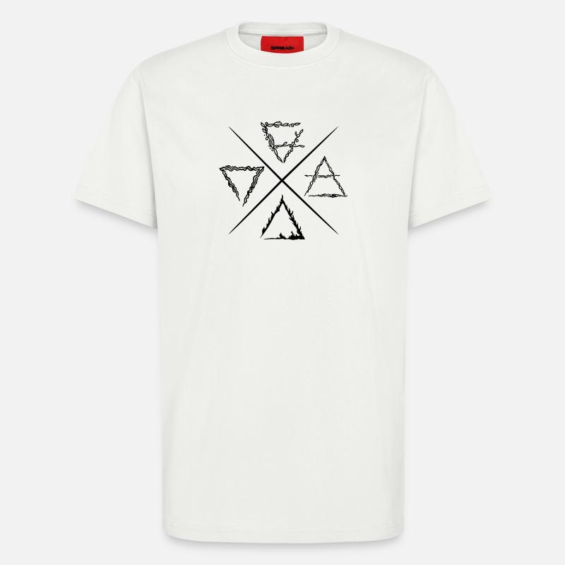 Vier Elemente Symbole - T-Shirt - made by SPREAD - OFF WHITE