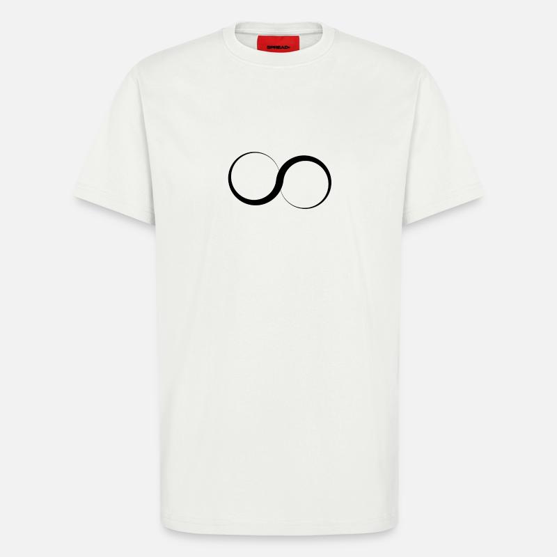 Infinity - logo - T-shirt bio décontracté fabriqué en UE - OFF WHITE