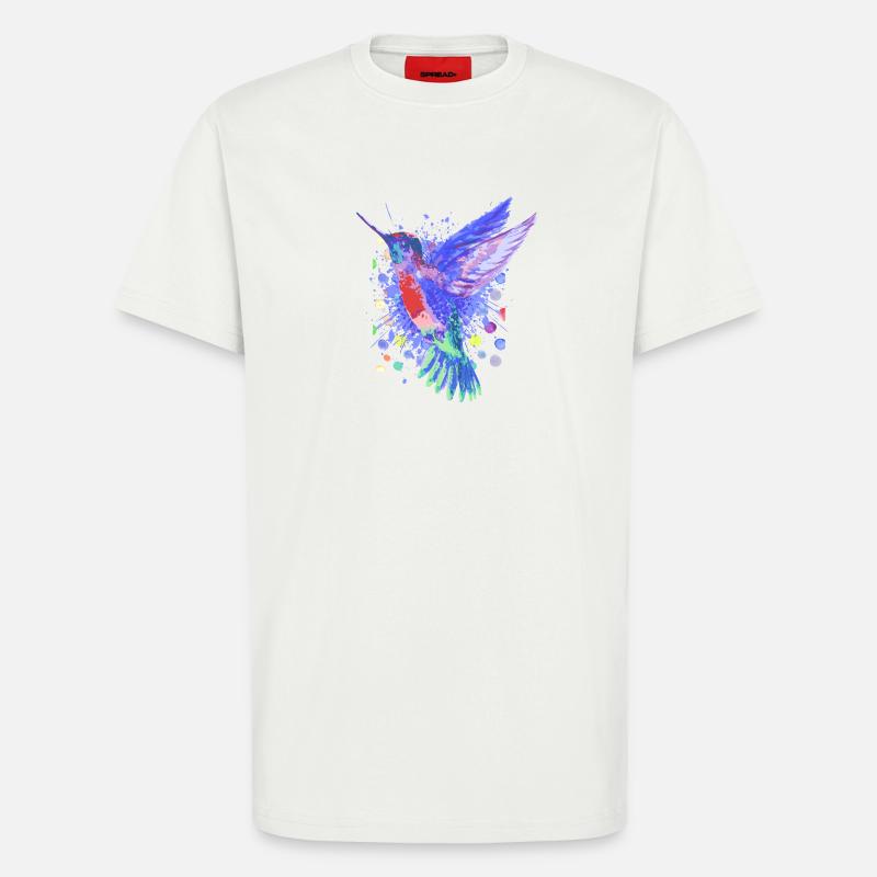 Kolibri Vogel - Schöner bunter Vogel - T-Shirt - made by SPREAD - OFF WHITE