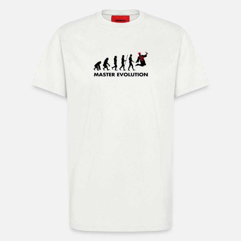 Master Evolution Prüfung Bestanden Schulabschluss - T-Shirt - made by SPREAD - OFF WHITE