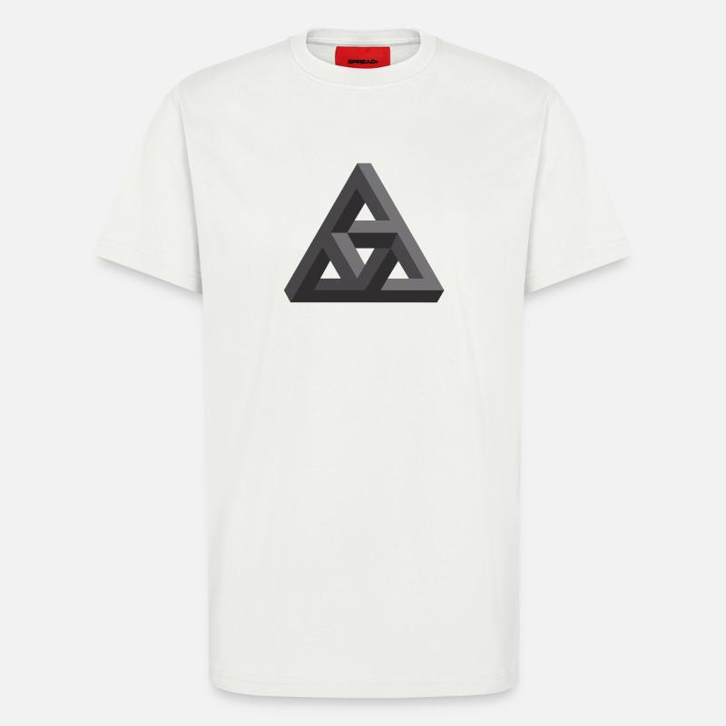 Abstract Geometry Pattern in Gray - T-Shirt - made by SPREAD - OFF WHITE