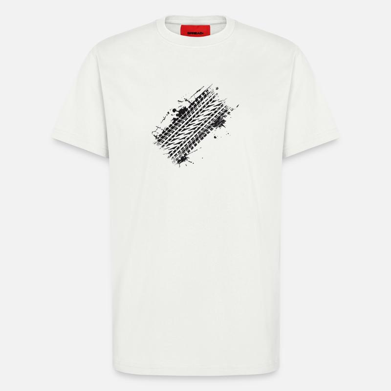 schmutziges Auto Reifenprofil Bremsspur Graffiti - T-Shirt - made by SPREAD - OFF WHITE