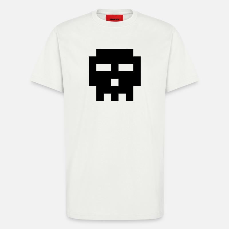 Pixel-Schädel. - T-Shirt - made by SPREAD - OFF WHITE
