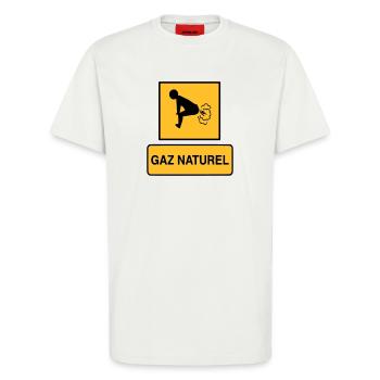 Erdgas - T-Shirt - made by SPREAD - OFF WHITE - Vorne - Alina (178cm) & Michal (187cm)