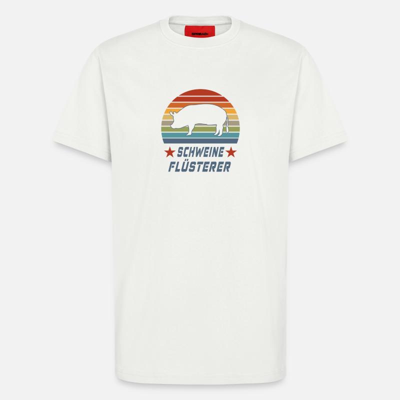 Schweine Flüsterer Design / Geschenkidee - T-Shirt - made by SPREAD - OFF WHITE
