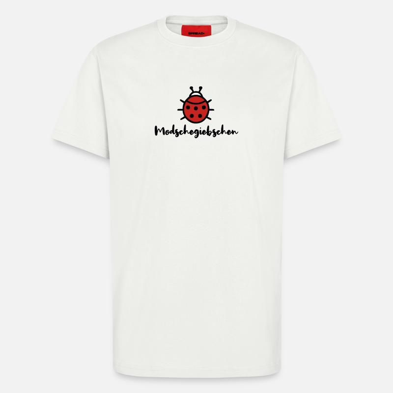 Modschegiebchen Marienkäfer Sächsisch Dialekt - T-Shirt - made by SPREAD - OFF WHITE