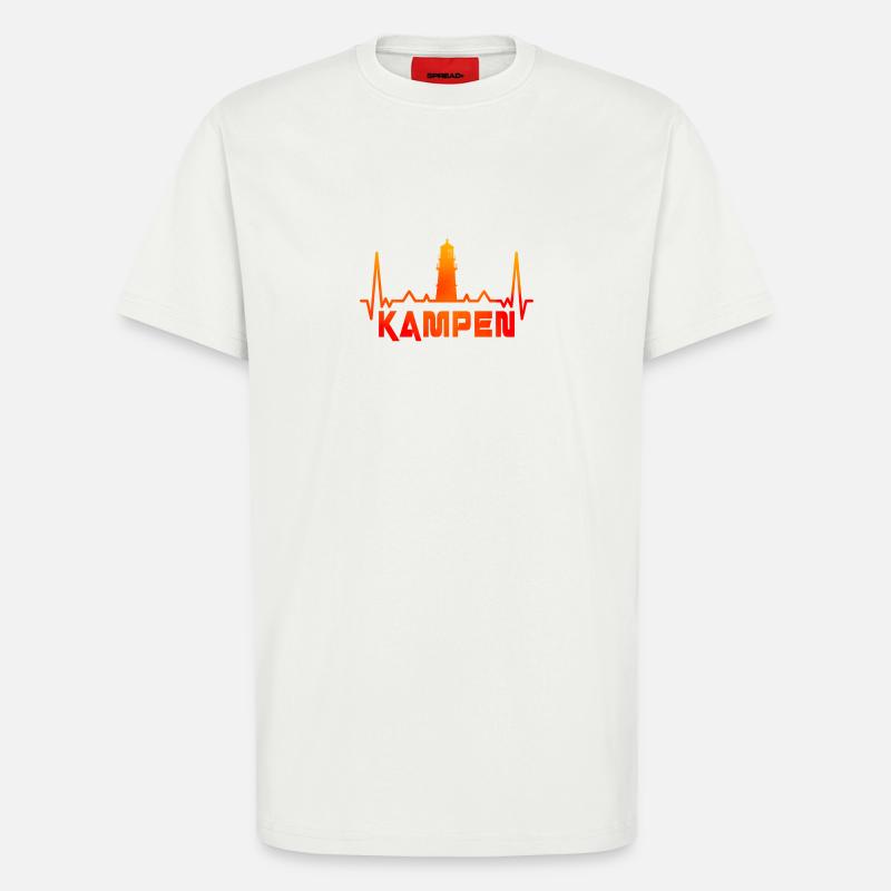 Kampen lighthouse design / gift idea - T-Shirt - made by SPREAD - OFF WHITE