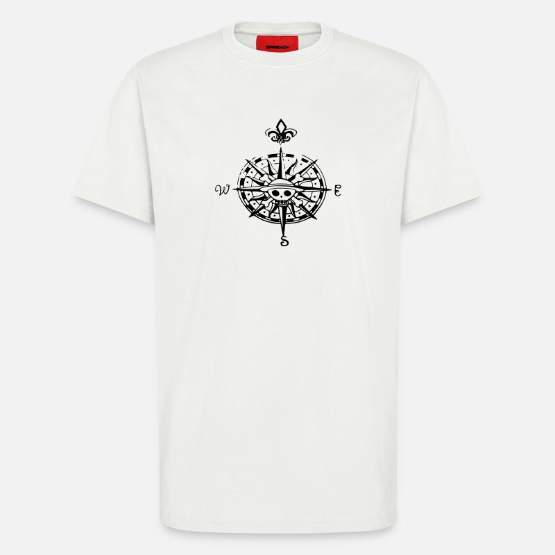 op compas Kompass - T-Shirt - made by SPREAD - OFF WHITE