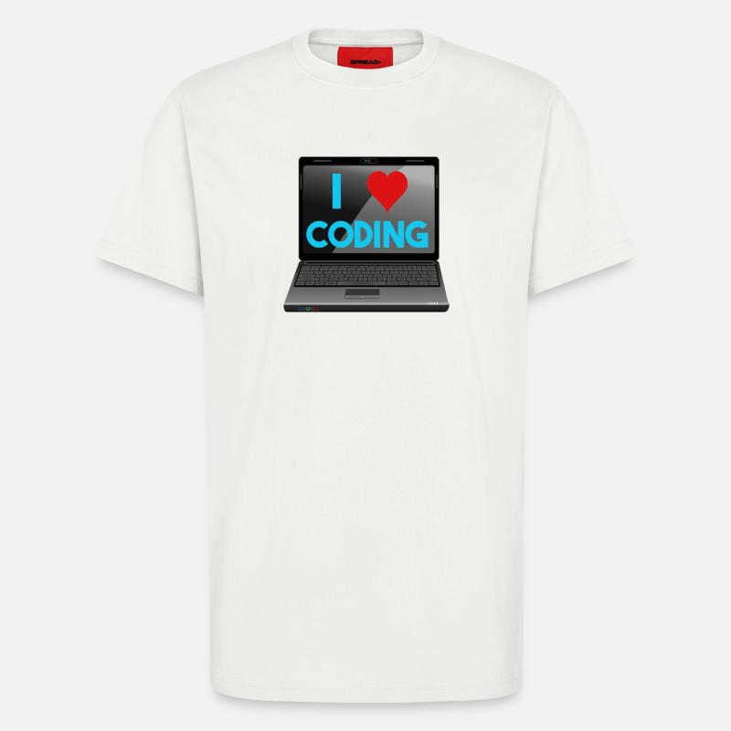 Programmation, programmeurs, informaticiens - T-shirt bio décontracté fabriqué en UE - OFF WHITE