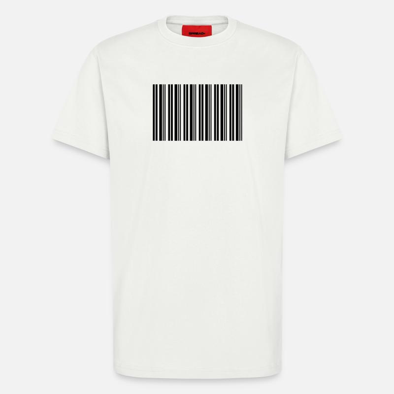 Barcode Strichcode Nerd IT Technik Design - T-Shirt - made by SPREAD - OFF WHITE