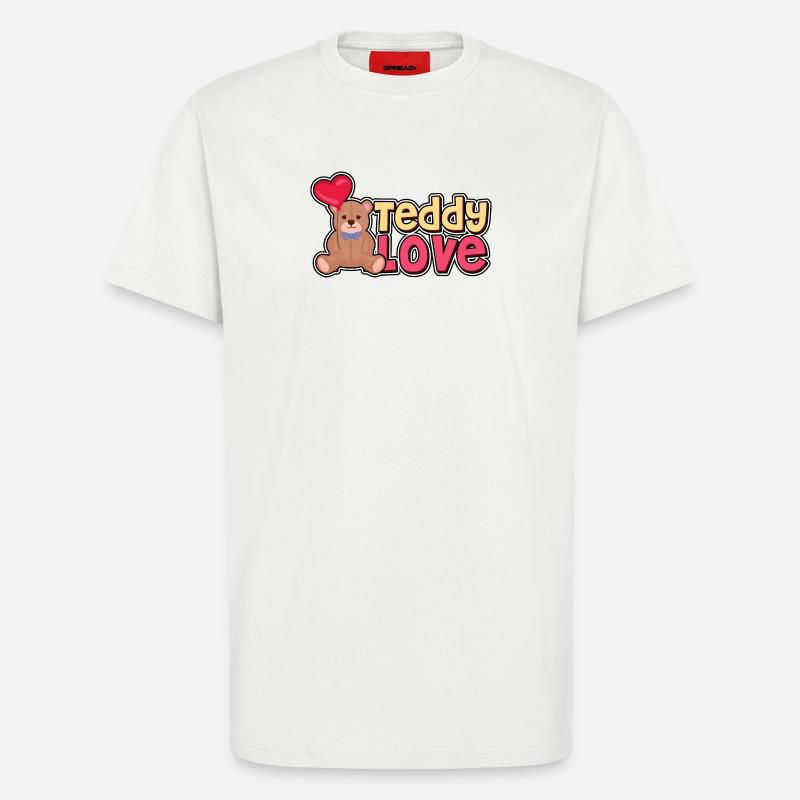 Teddy Liebe - Bär - Bären - T-Shirt - made by SPREAD - OFF WHITE