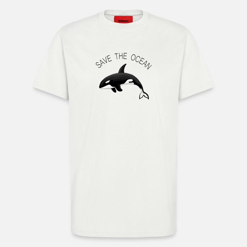 Save the Ocean Orca Killerwal - T-Shirt - made by SPREAD - OFF WHITE