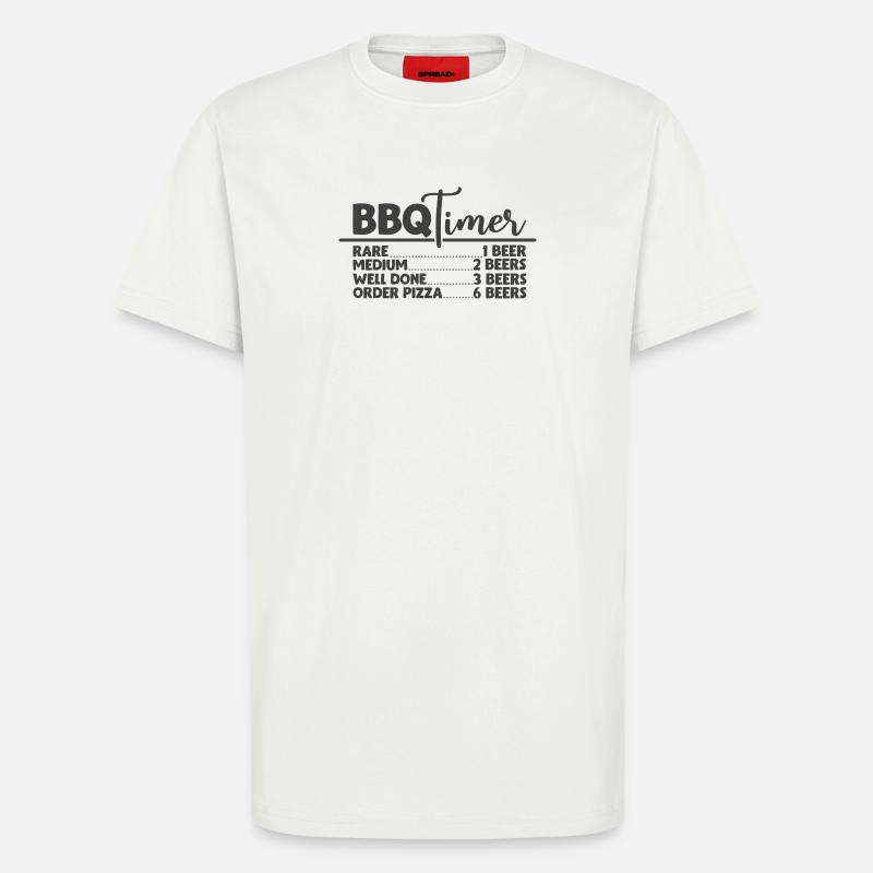 BBQ Timer Grill Spruch Design - T-Shirt - made by SPREAD - OFF WHITE