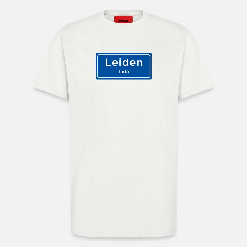 Leiden Ortsschild - T-Shirt - made by SPREAD - OFF WHITE