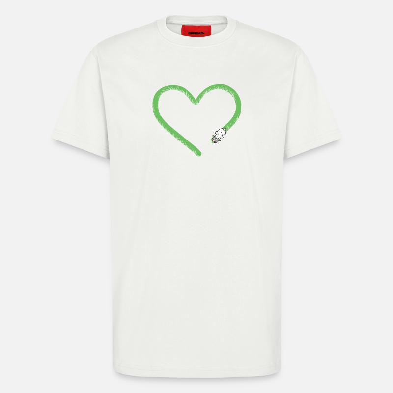 Herz Schaf I Schäfchen Comic - T-Shirt - made by SPREAD - OFF WHITE