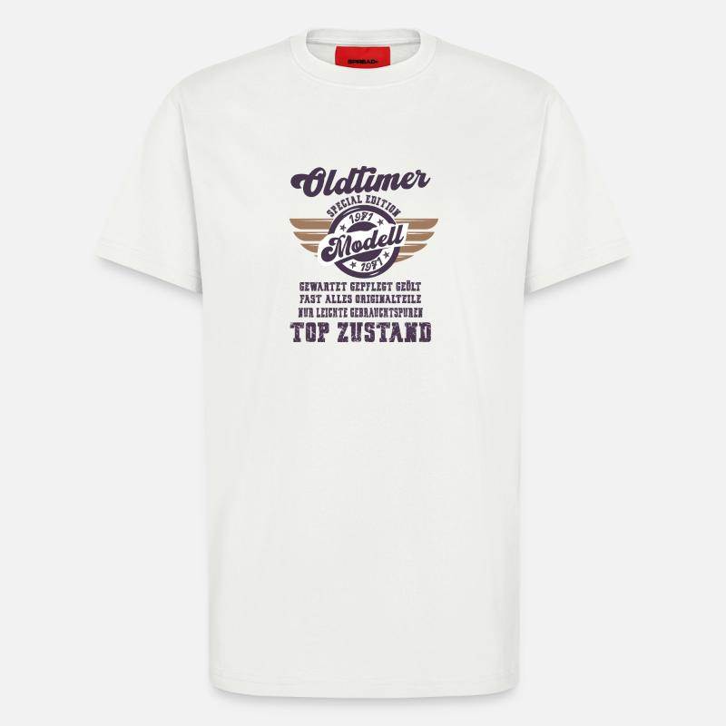 Oldtimer Modell Retro Flügel Geschenk - T-Shirt - made by SPREAD - OFF WHITE
