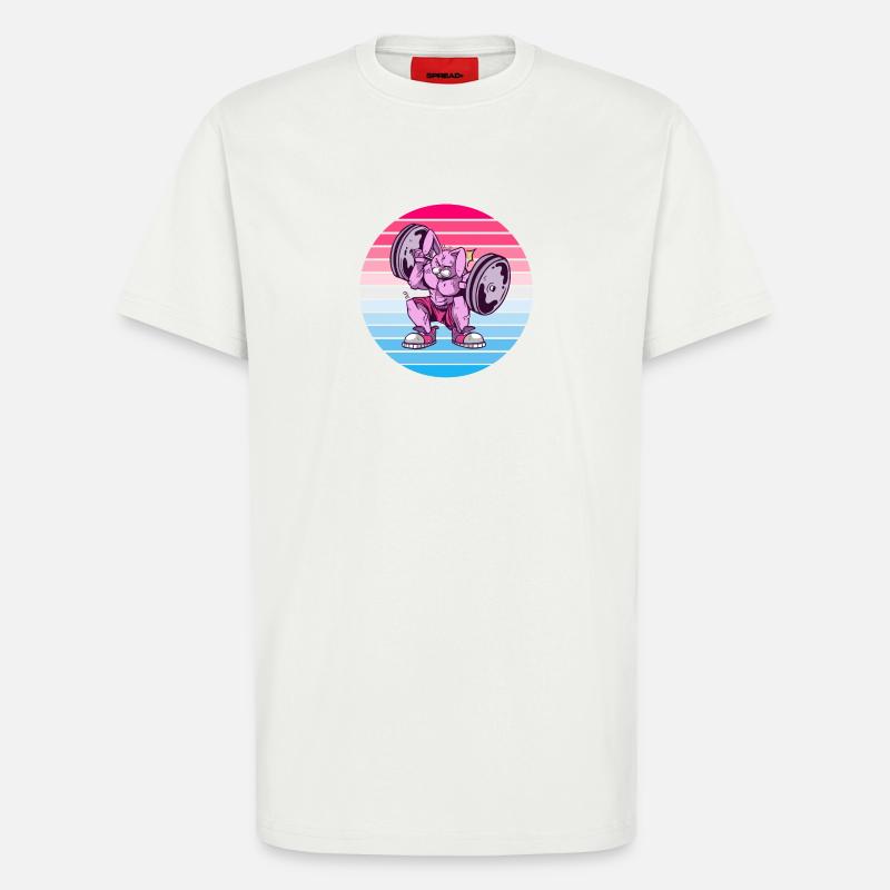 Hasen Bodybuilder Design - T-Shirt - made by SPREAD - OFF WHITE