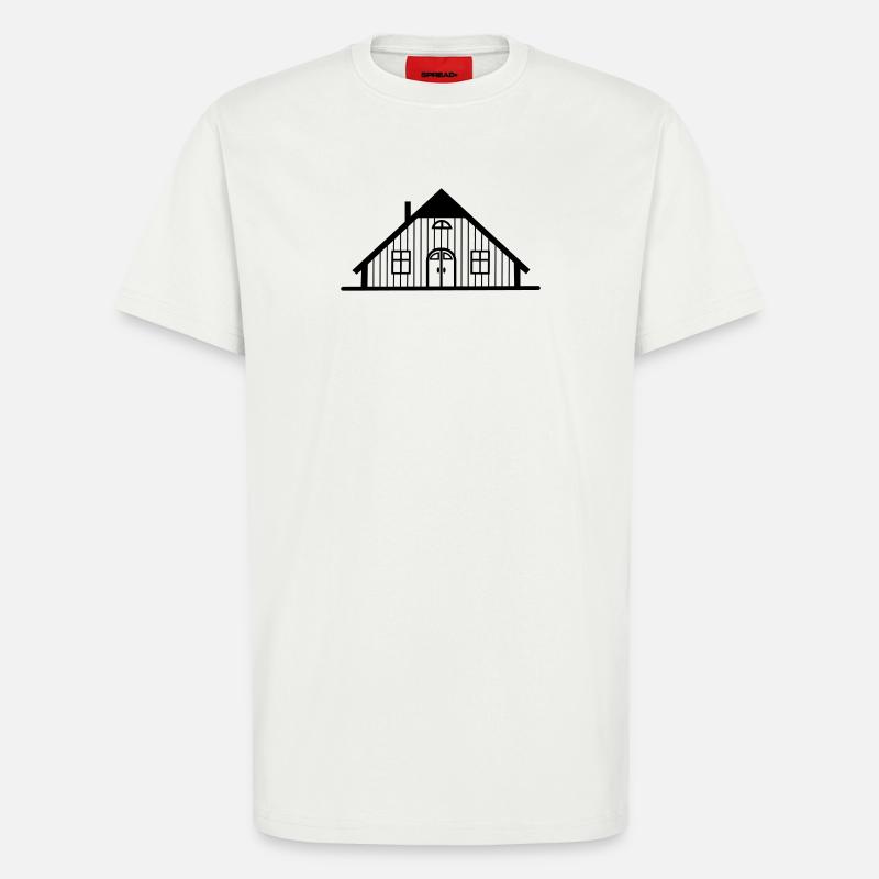 Entrepôt de grange de ferme - T-shirt bio décontracté fabriqué en UE - OFF WHITE