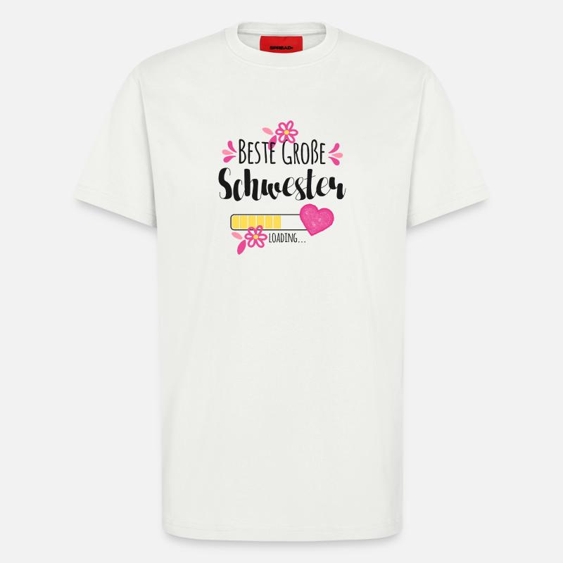 Beste Große Schwester Loading - T-Shirt - made by SPREAD - OFF WHITE