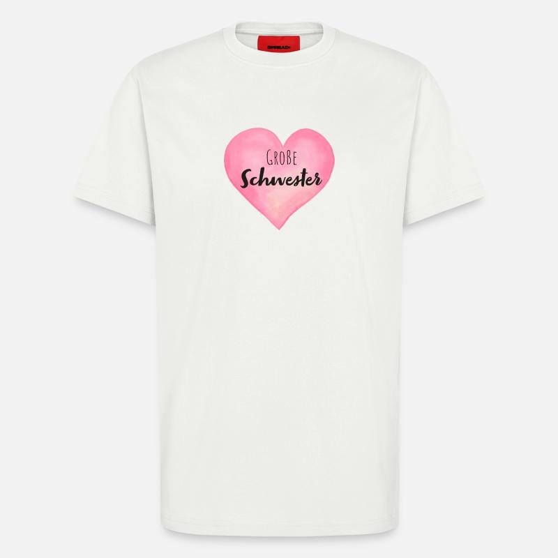 Große Schwester Herz - T-Shirt - made by SPREAD - OFF WHITE