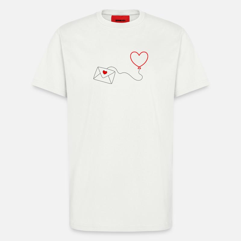 Saint-Valentin, Saint-Valentin, Saint-Valentin - T-shirt bio décontracté fabriqué en UE - OFF WHITE