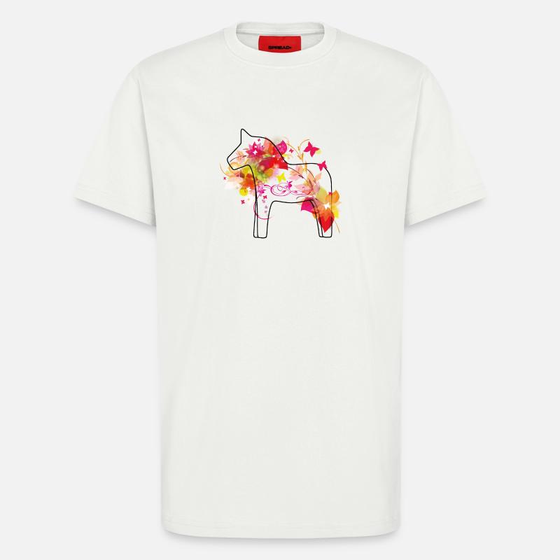 Dala Pferd Bunt - T-Shirt - made by SPREAD - OFF WHITE