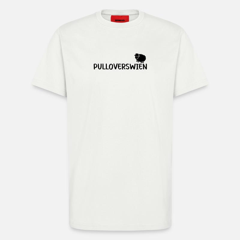 Pulloverswien Plattdeutsch Ostfriesisch Schaf - T-Shirt - made by SPREAD - OFF WHITE