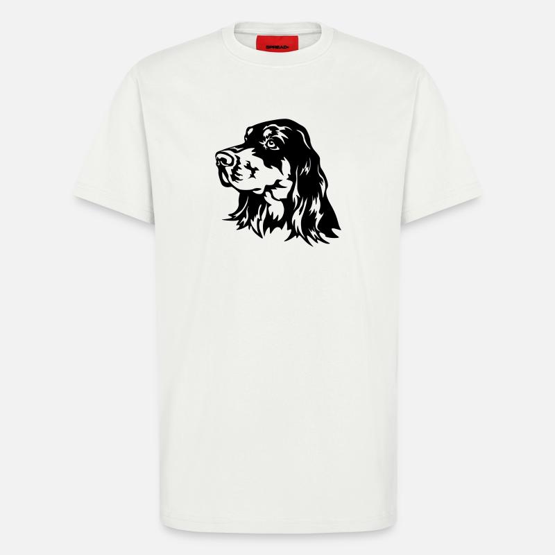 Gordon Setter Head - T-Shirt - made by SPREAD - OFF WHITE
