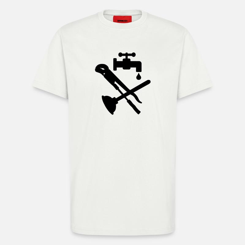 Logo des Werkzeugklempnerkrans - T-Shirt - made by SPREAD - OFF WHITE