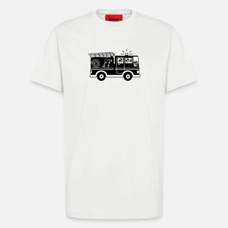 Fire engine - T-Shirt - made by SPREAD - OFF WHITE