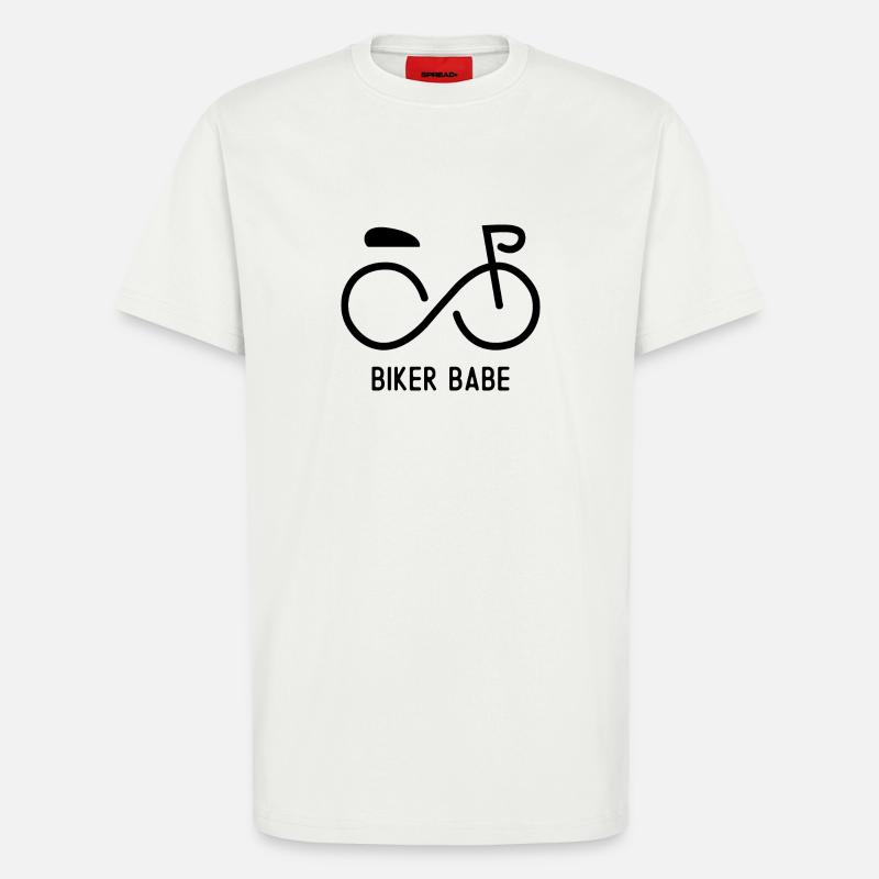 Biker Babe - T-shirt bio décontracté fabriqué en UE - OFF WHITE