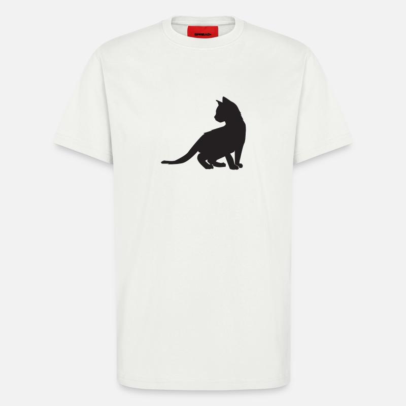 Conception de chaton - T-shirt bio décontracté fabriqué en UE - OFF WHITE