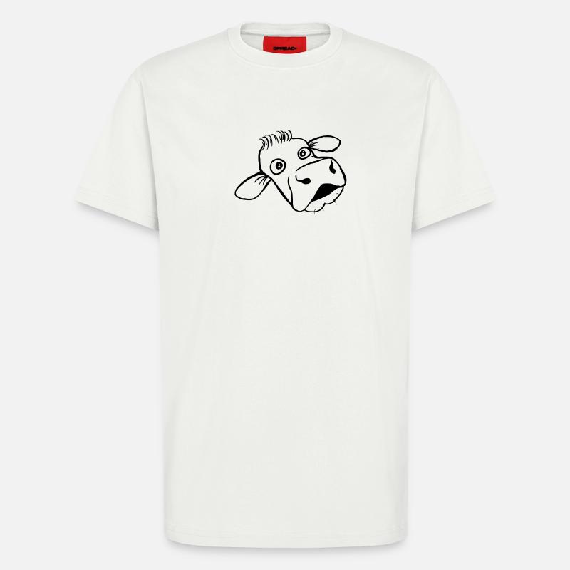 Kuh - T-Shirt - made by SPREAD - OFF WHITE