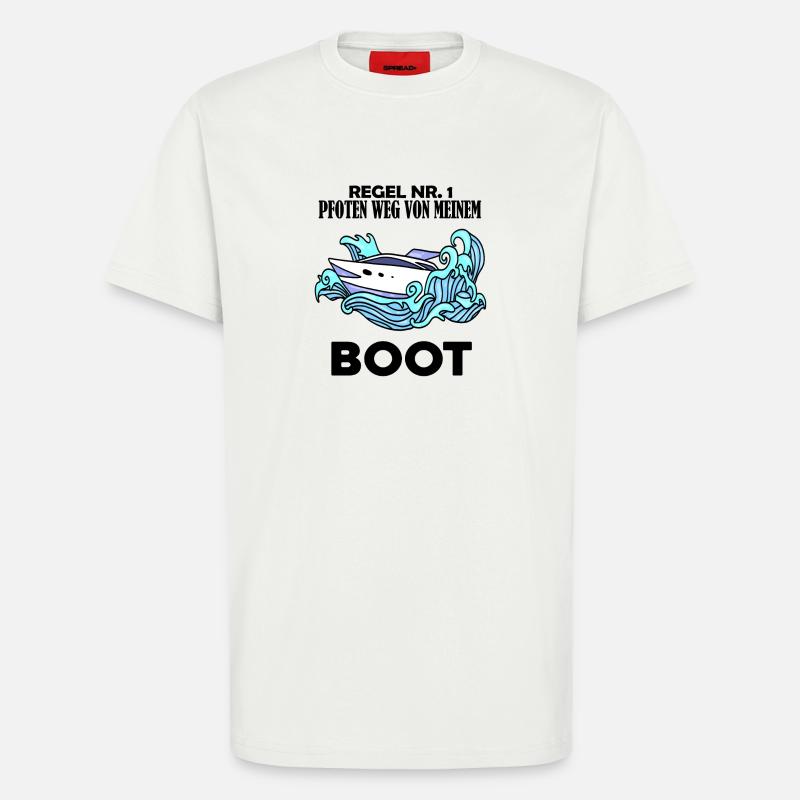 Motorboot Kapitän Boot Boote Seefahrt - T-Shirt - made by SPREAD - OFF WHITE