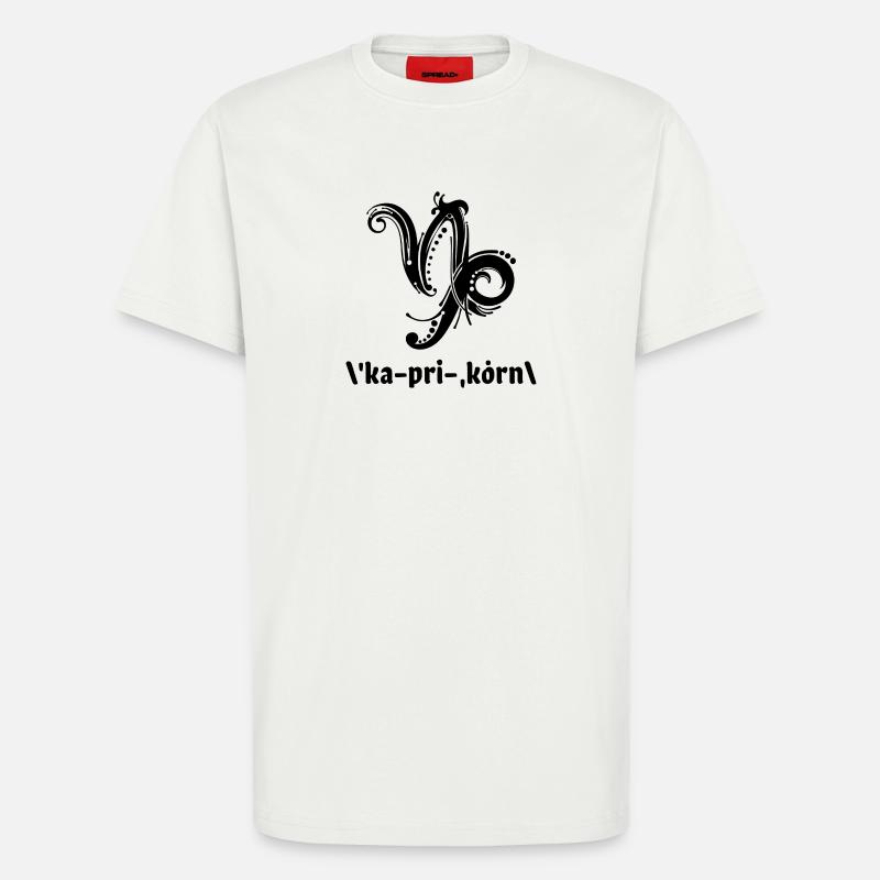 Astrologie Steinbock Sternbild Spruch Horoskop - T-Shirt - made by SPREAD - OFF WHITE
